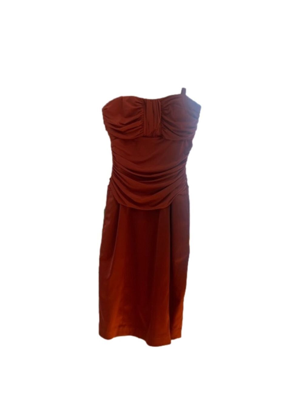 𝅺max & Cleo burnt orange cocktail dress size 2 - Picture 2 of 12